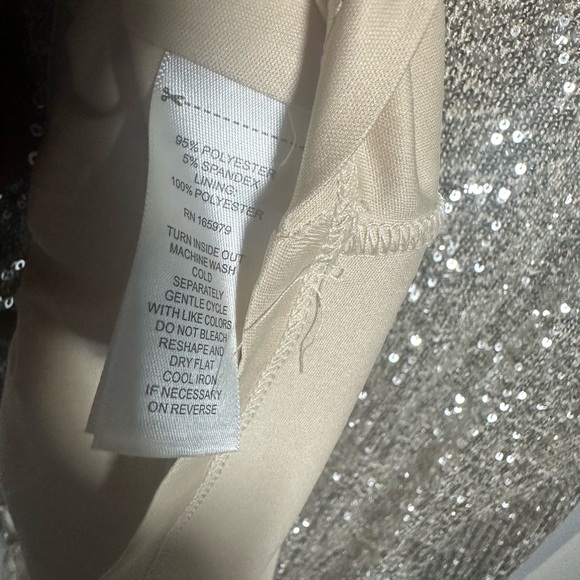 Cable & Gauge Sparkling Silver Sequin Blouse Top XL Cocktail Formal - Picture 5 of 6